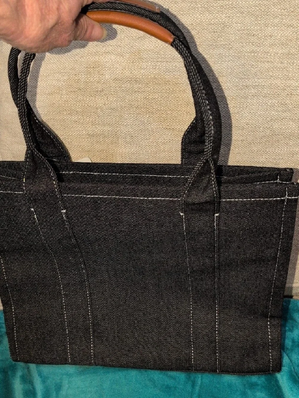 Black Canvas 'The Tote Bag' Tote With Crossbody Strap - NWT